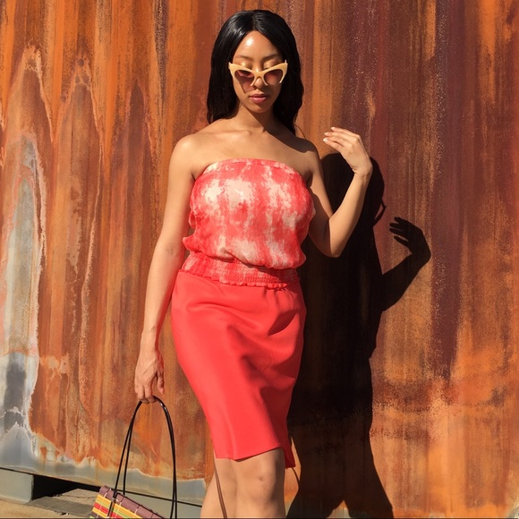 100% silk pencil skirt by Via Seta sz 8 - Picture 7 of 8